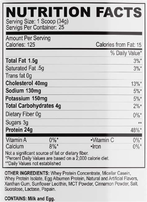 Black magic protein nutrition facts